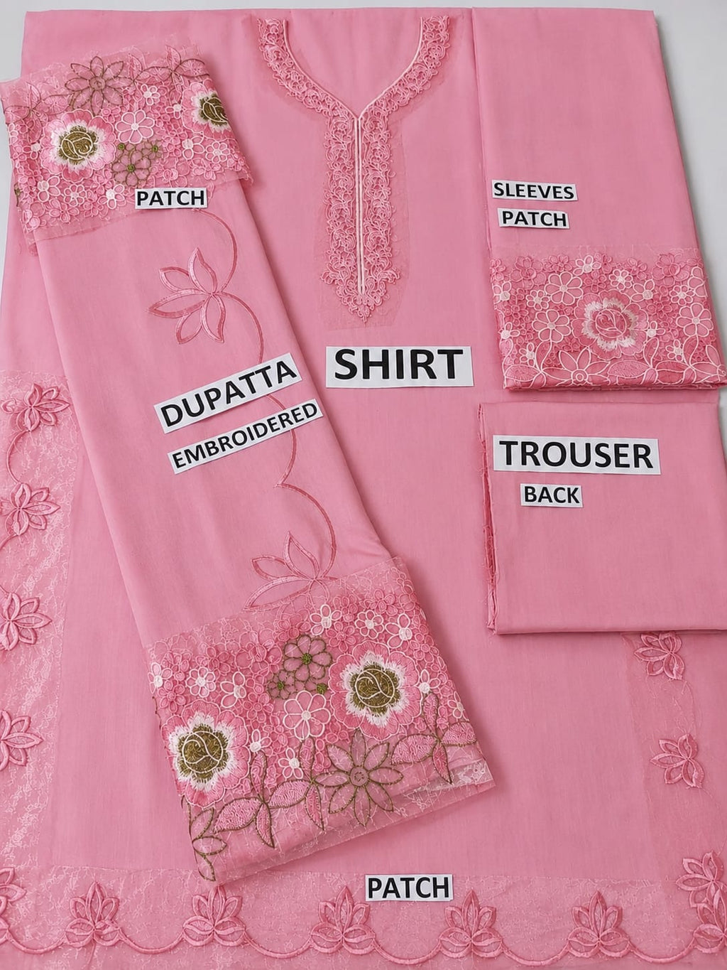 Nisa | 3-Piece Embroidered Unstitched Summer Suit