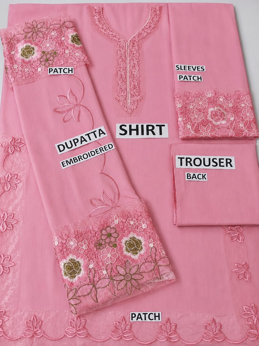 Nisa | 3-Piece Embroidered Unstitched Summer Suit