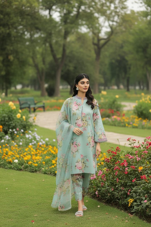 Baroque | 3-Piece Printed Unstitched Swiss Lawn Suit