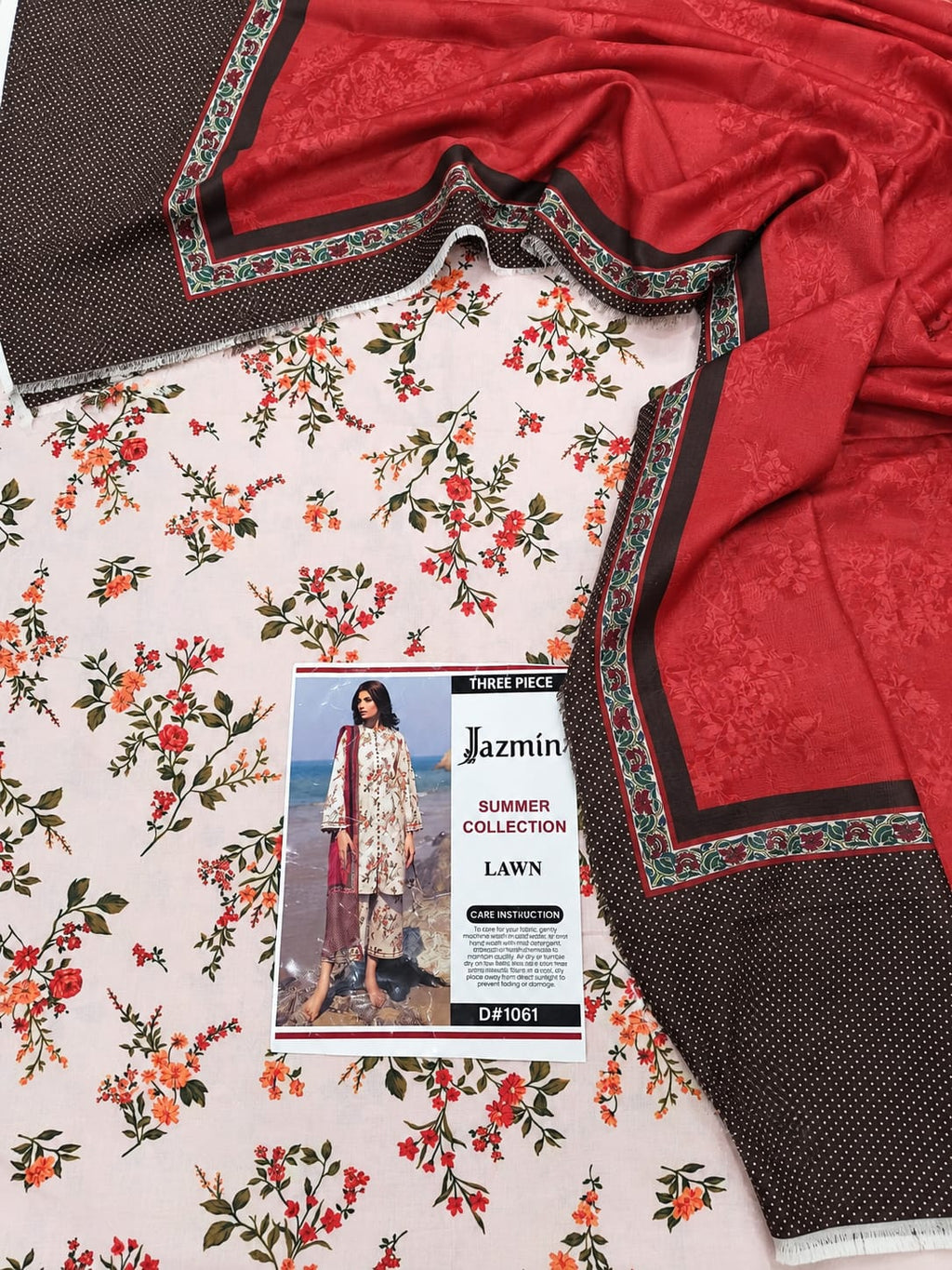 Jazmine | 3-Piece Printed Unstitched Swiss Lawn Suit