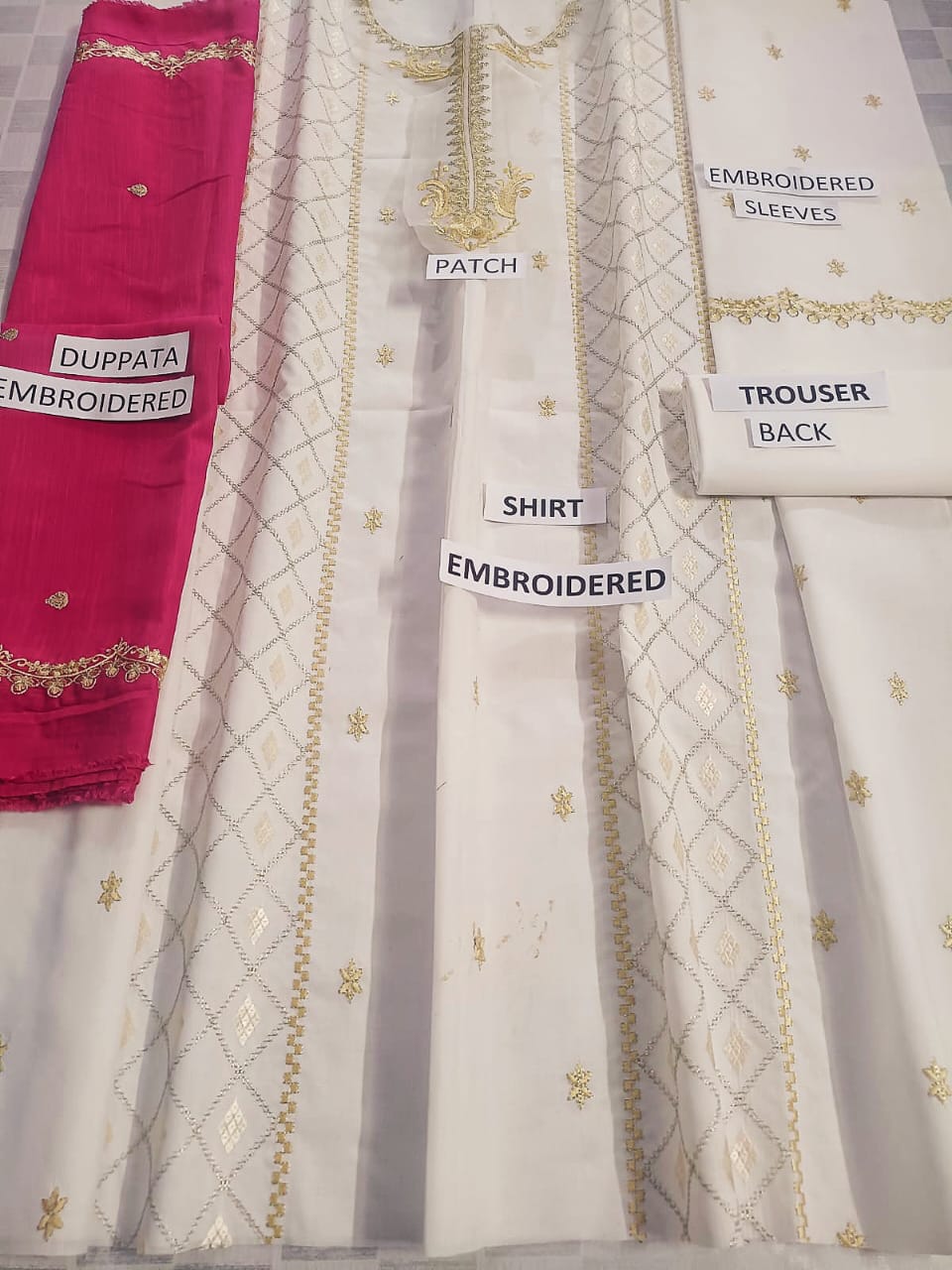 Nisa | 3-Piece Embroidered Unstitched Summer Suit