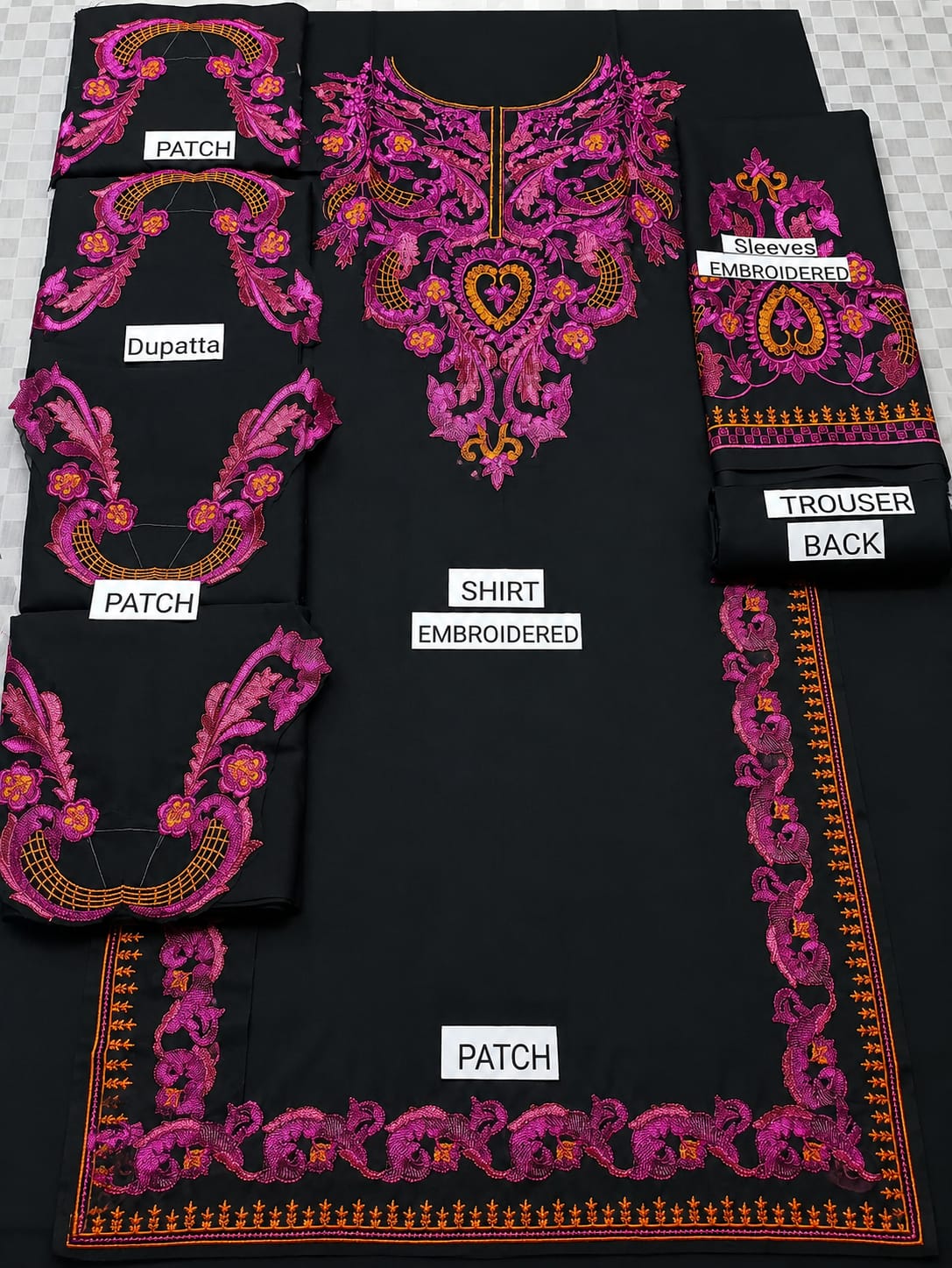 Nisa | 3-Piece Embroidered Unstitched Summer Suit