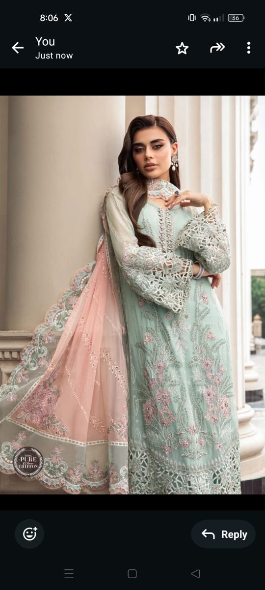 Maria B | 3-Piece Embroidered Unstitched Fancy Organza Suit