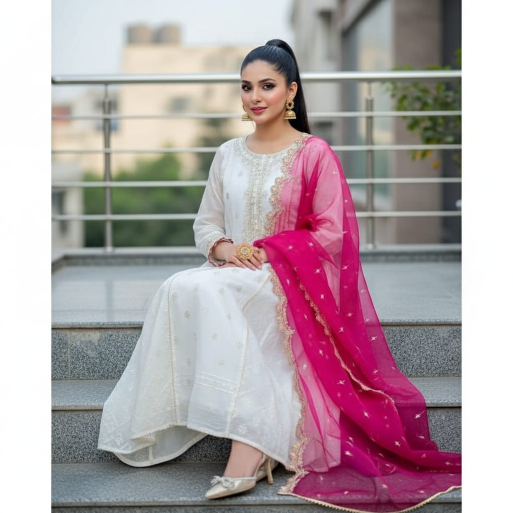 Nisa | 3-Piece Embroidered Unstitched Summer Suit