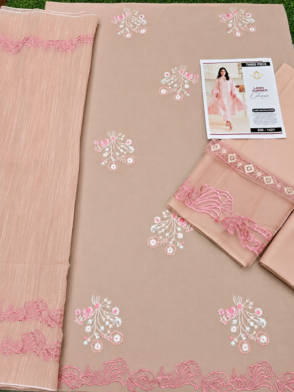 Nisa | 3-Piece Embroidered Unstitched Summer Suit