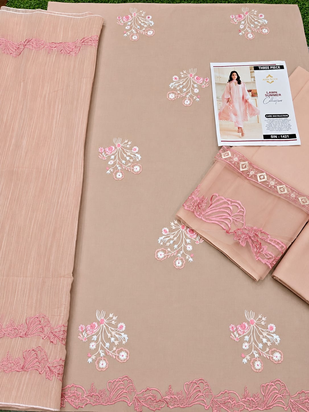 Nisa | 3-Piece Embroidered Unstitched Summer Suit